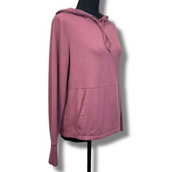 Avia Hooded Long Sleeve Activewear Top Size Medium Mauve Pink - Picture 7 of 8